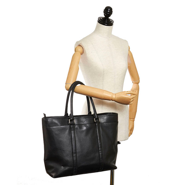 コーチ F54758 ブラック レザー トートバッグ メンズ COACH 【中古】