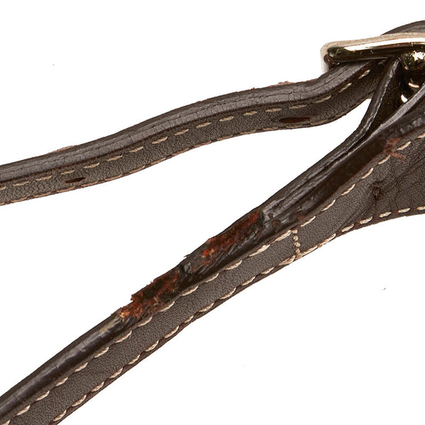 コーチ シグネチャー  斜めがけ ショルダー 6073 ベージュ ブラウン キャンバス レザー レディース COACH 【中古】