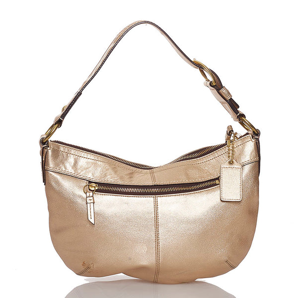 コーチ ワンショルダー F13747 ゴールド レザー レディース COACH 【中古】