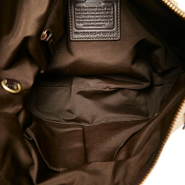 コーチ ワンショルダー F13747 ゴールド レザー レディース COACH 【中古】