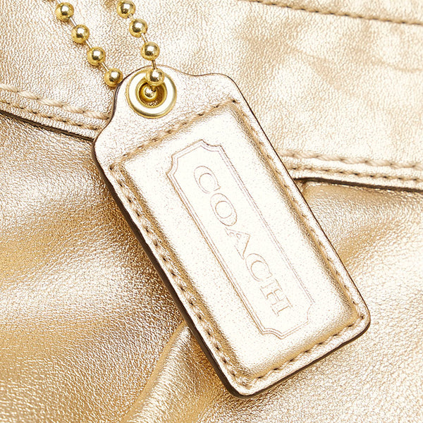 コーチ ワンショルダー F13747 ゴールド レザー レディース COACH 【中古】