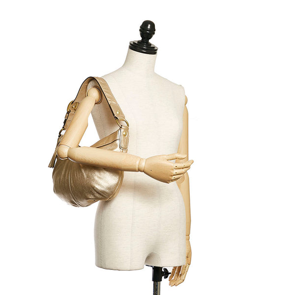 コーチ ワンショルダー F13747 ゴールド レザー レディース COACH 【中古】