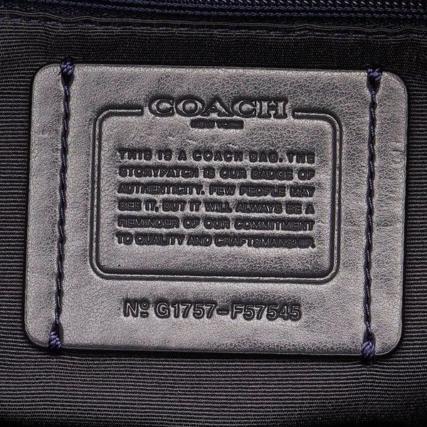 コーチ F57545 ネイビー レザー トートバッグ レディース COACH 【中古】