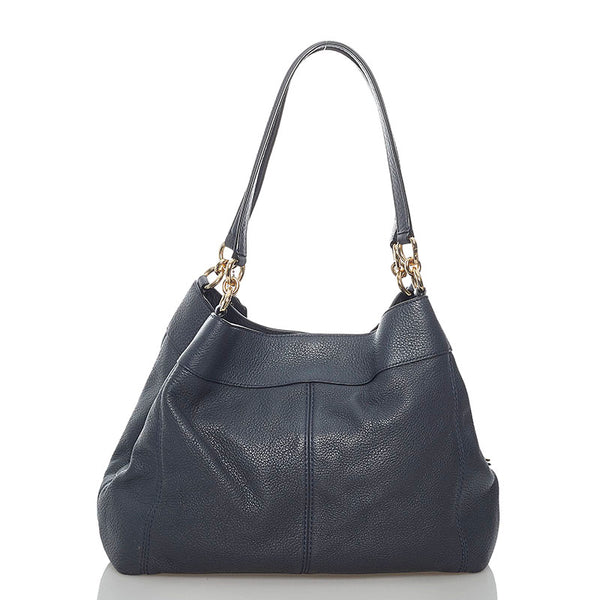 コーチ F57545 ネイビー レザー トートバッグ レディース COACH 【中古】