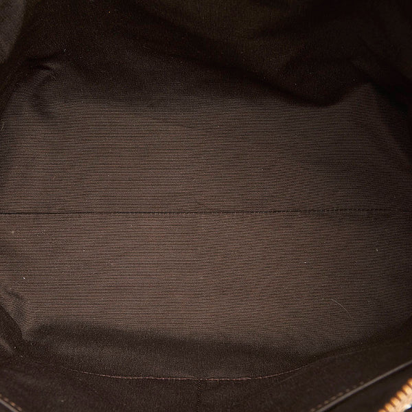 コーチ シグネチャー F54797 ベージュ ブラウン キャンバス レザー トートバッグ レディース COACH 【中古】