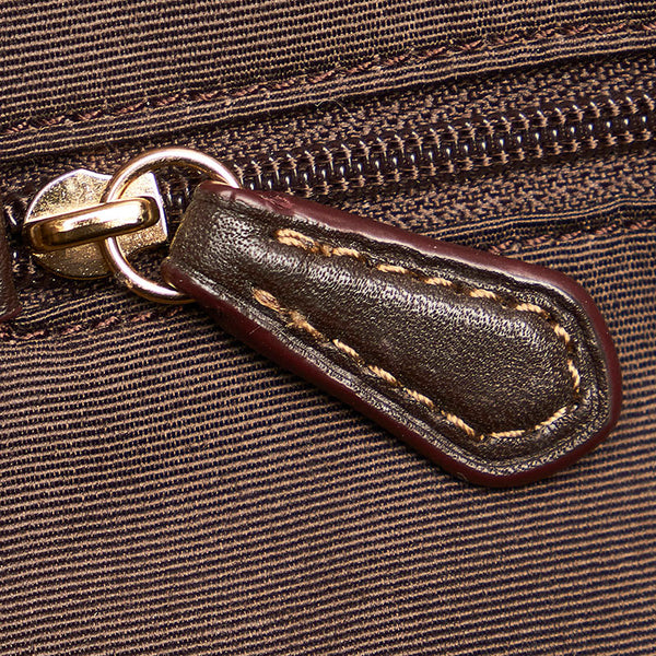 コーチ シグネチャー F54797 ベージュ ブラウン キャンバス レザー トートバッグ レディース COACH 【中古】