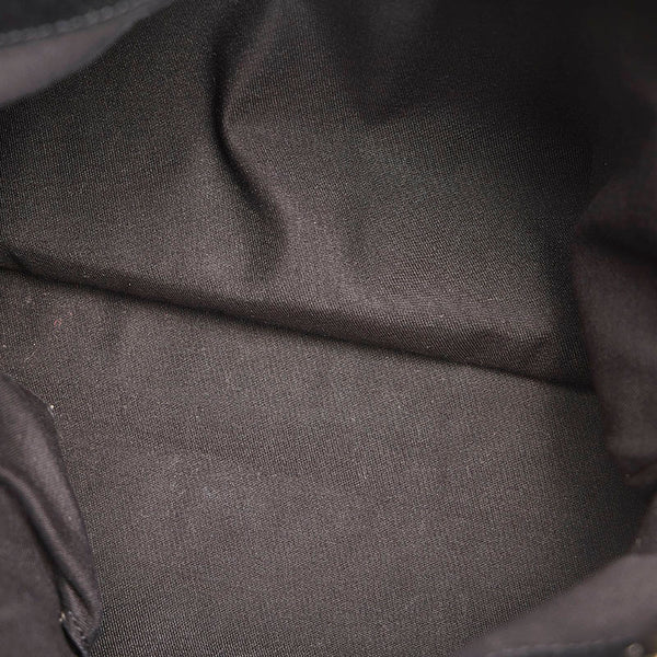 グッチ GGキャンバス 120837 ブラック キャンバス レザー トートバッグ レディース GUCCI 【中古】