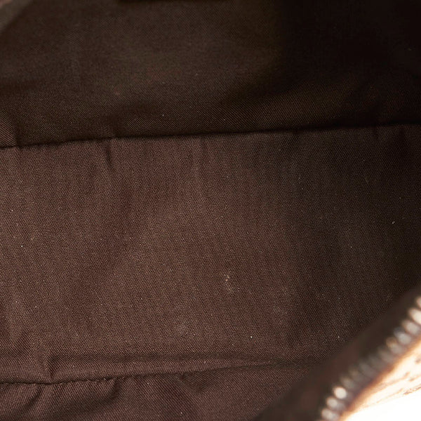 グッチ GGキャンバス 115002 ベージュ ブラウン キャンバス レザー ワンショルダー レディース GUCCI 【中古】