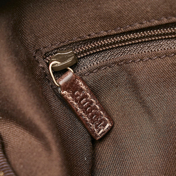 グッチ GGキャンバス アビー ハンドバッグ ミニボストン 130942 ベージュ キャンバス レザー レディース GUCCI 【中古】