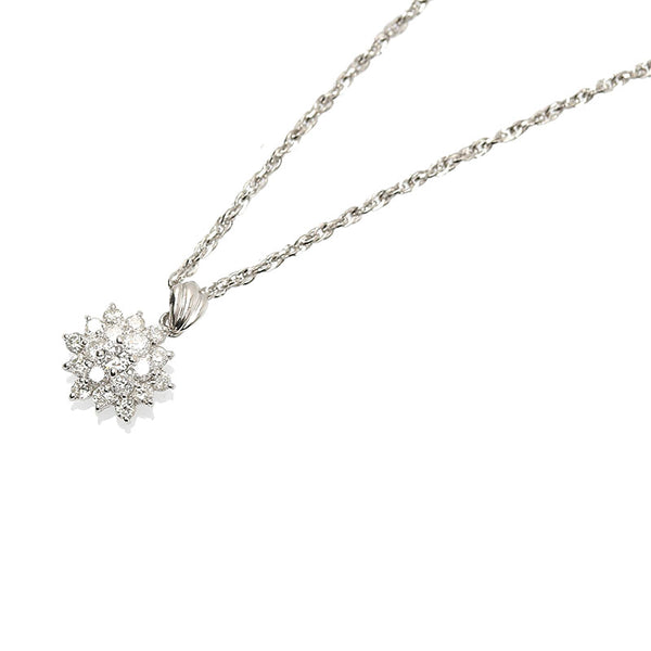 Pt850 プラチナ ダイヤ1.08ct ネックレス レディース 【中古】