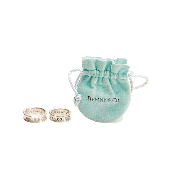 ティファニー SV925 シルバー 1837 ペアーリング レディース TIFFANY&Co. 15号 【中古】