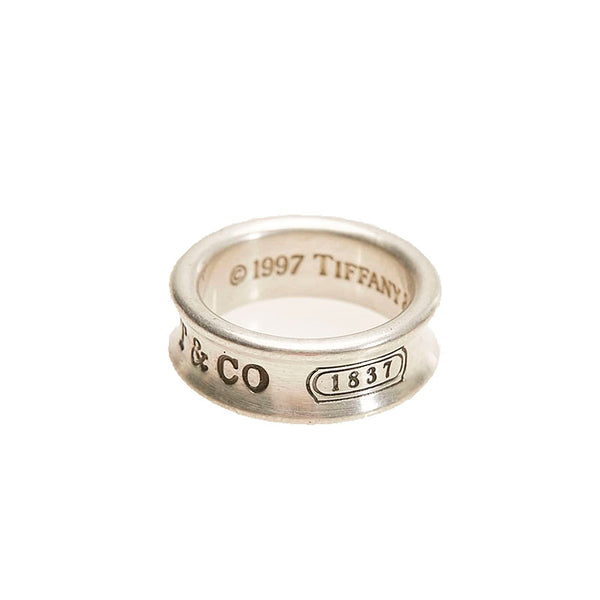 ティファニー SV925 シルバー 1837 ペアーリング レディース TIFFANY&Co. 15号 【中古】