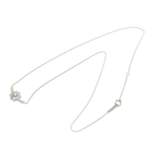 Pt900 プラチナ Pt850 プラチナ ダイヤ0.50ct ネックレス レディース 【中古】