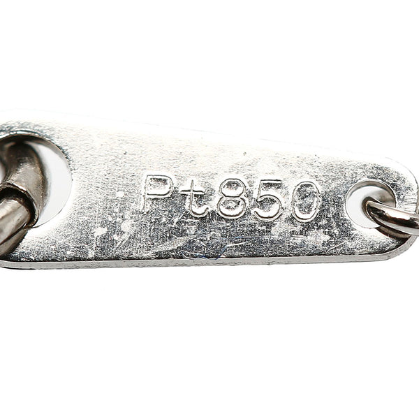 Pt900 プラチナ Pt850 プラチナ ダイヤ0.50ct ネックレス レディース 【中古】