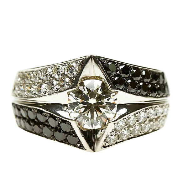 Pt900 プラチナ ダイヤ1.135ct ダイヤ1.51ct リング 指輪 レディース 17.5号 【中古】