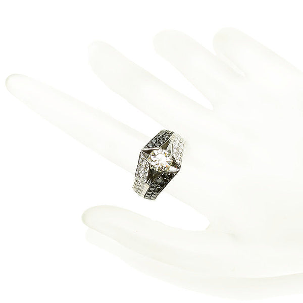 Pt900 プラチナ ダイヤ1.135ct ダイヤ1.51ct リング 指輪 レディース 17.5号 【中古】