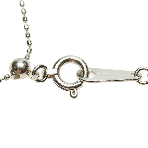 Pt900 プラチナ Pt850 プラチナ ダイヤ0.21ct ネックレス レディース 【中古】