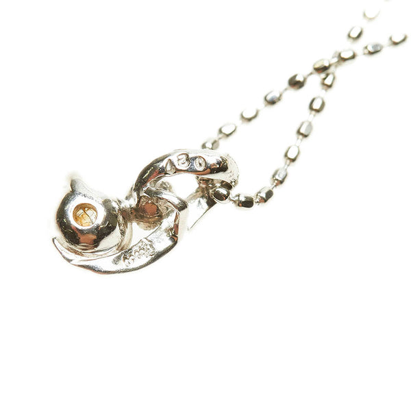 Pt900 プラチナ Pt850 プラチナ ダイヤ0.21ct ネックレス レディース 【中古】
