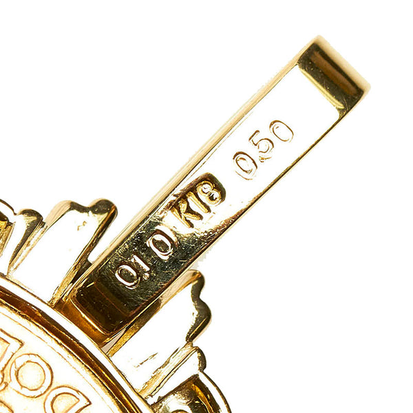 K21.6 ゴールド K18YG イエローゴールド ダイヤ0.60ct ヤングインディアン10ドル金貨 ペンダントトップ レディース 【中古】