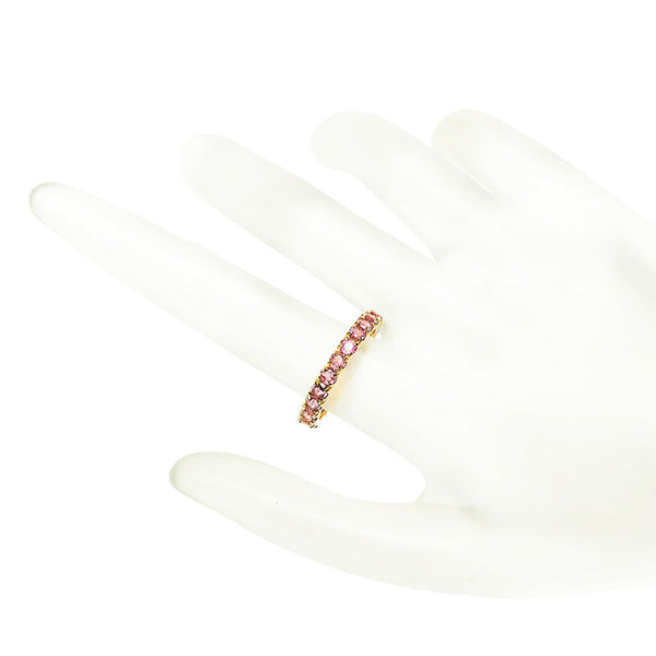 K18YG イエローゴールド ピンクトルマリン1.30ct リング 指輪 レディース 12号 【中古】