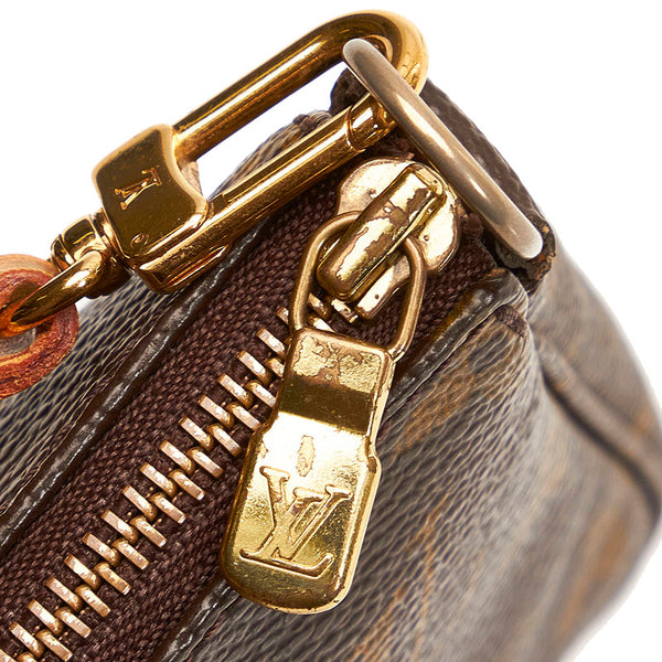 ルイ ヴィトン モノグラム アクセソワール ポーチ M40712 ブラウン PVC レザー レディース LOUIS VUITTON 【中古】
