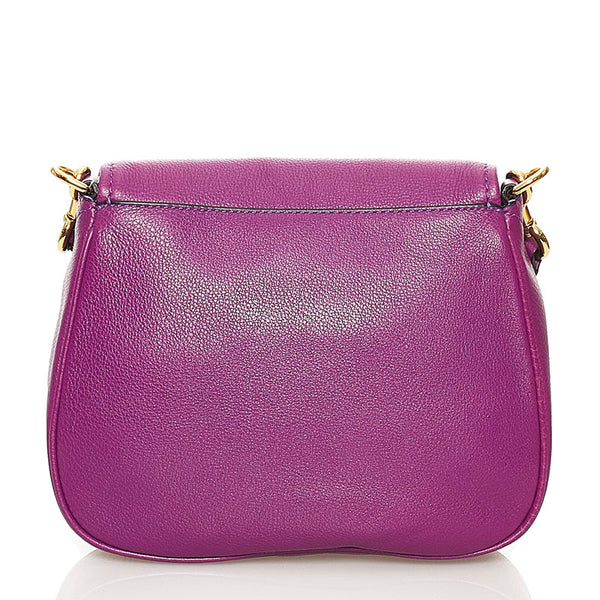 マークバイマークジェイコブス 斜め掛け ショルダーバッグ パープル レザー レディース MARC BY MARC JACOBS 【中古】