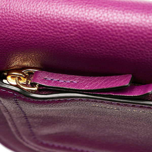 マークバイマークジェイコブス 斜め掛け ショルダーバッグ パープル レザー レディース MARC BY MARC JACOBS 【中古】