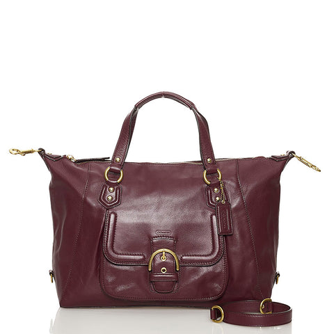 コーチ ハンドバッグ ショルダーバッグ２WAY F25151  ワインレッド レッド パープル レザー レディース COACH 【中古】