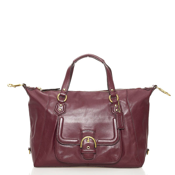 コーチ ハンドバッグ ショルダーバッグ２WAY F25151  ワインレッド レッド パープル レザー レディース COACH 【中古】