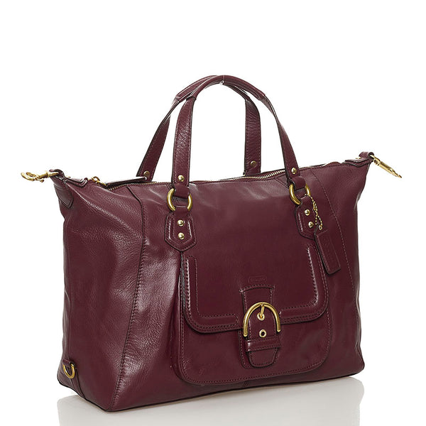 コーチ ハンドバッグ ショルダーバッグ２WAY F25151  ワインレッド レッド パープル レザー レディース COACH 【中古】