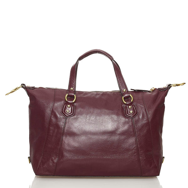 コーチ ハンドバッグ ショルダーバッグ２WAY F25151  ワインレッド レッド パープル レザー レディース COACH 【中古】