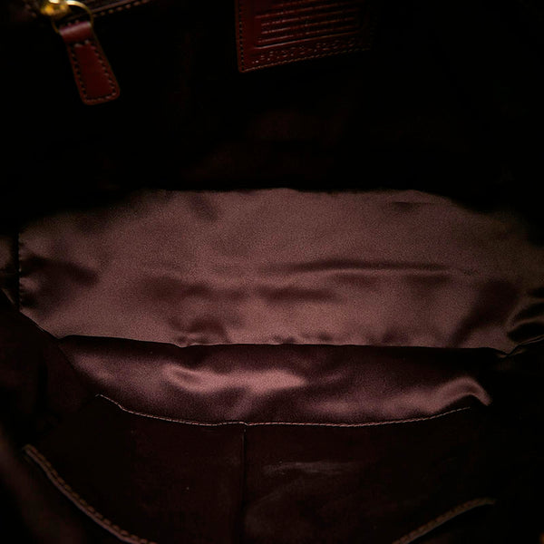 コーチ ハンドバッグ ショルダーバッグ２WAY F25151  ワインレッド レッド パープル レザー レディース COACH 【中古】