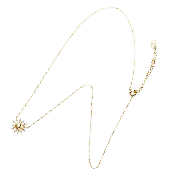 スタージュエリー K18YG イエローゴールド ダイヤ0.16ct ダイヤ0.08ct ネックレス レディース STAR JEWELRY 【中古】