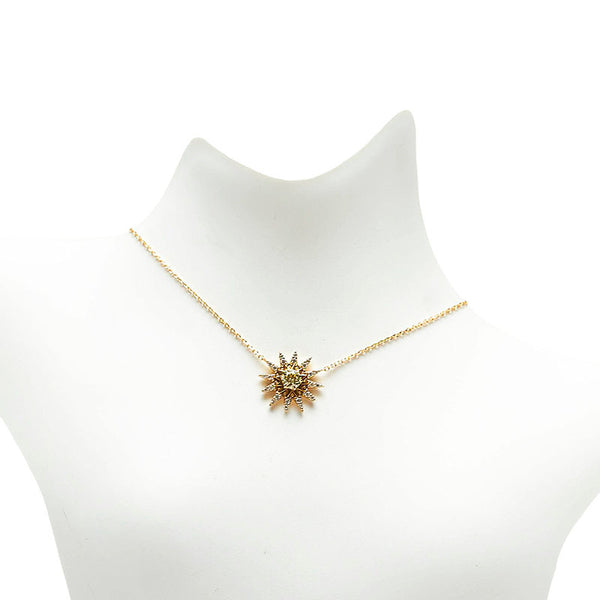 スタージュエリー K18YG イエローゴールド ダイヤ0.16ct ダイヤ0.08ct ネックレス レディース STAR JEWELRY 【中古】