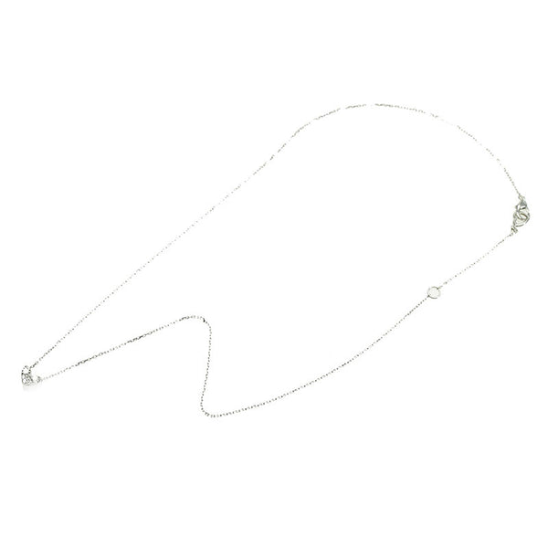 ポンテヴェキオ K18WG ホワイトゴールド ダイヤ0.14ct ネックレス レディース Ponte Vecchio 【中古】