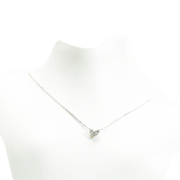 ポンテヴェキオ K18WG ホワイトゴールド ダイヤ0.14ct ネックレス レディース Ponte Vecchio 【中古】