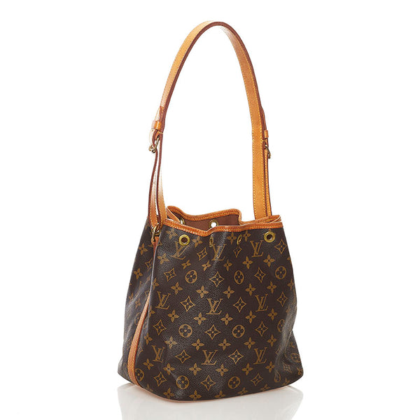 ルイ ヴィトン モノグラム プチノエ ショルダーバッグ M42226 ブラウン PVC レザー レディース LOUIS VUITTON 【中古】