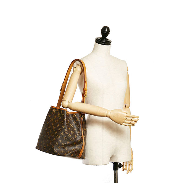 ルイ ヴィトン モノグラム プチノエ ショルダーバッグ M42226 ブラウン PVC レザー レディース LOUIS VUITTON 【中古】