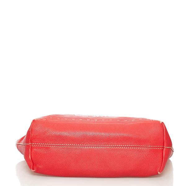 フェンディ セレリア トートバッグ 8BH185 レッド レザー レディース FENDI 【中古】