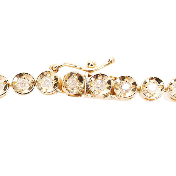 K18YG イエローゴールド ダイヤ1.05ct ブレスレット レディース 【中古】