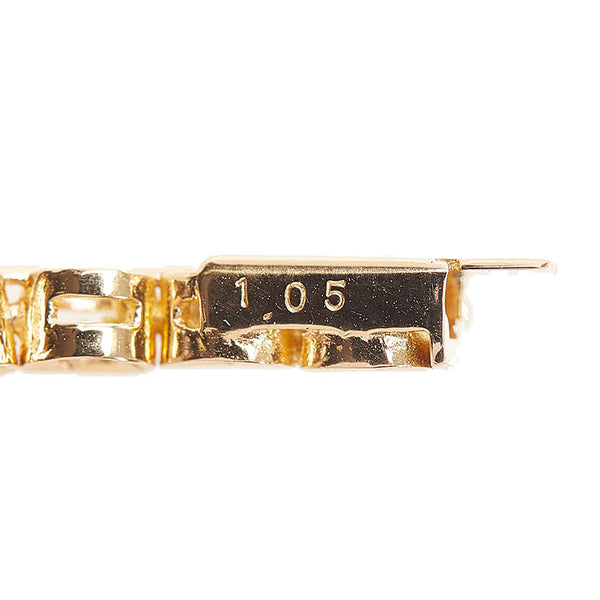 K18YG イエローゴールド ダイヤ1.05ct ブレスレット レディース 【中古】