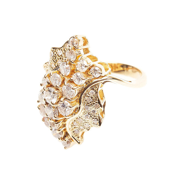 K18YG イエローゴールド ダイヤ1.88ct リング 指輪 レディース 8号 【中古】