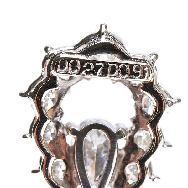 Pt900 プラチナ ダイヤ0.27ct ダイヤ0.91ct ブローチ レディース 【中古】