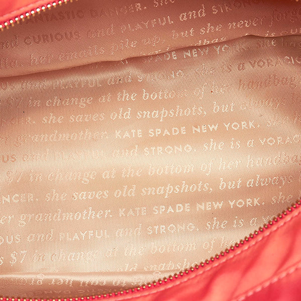 ケイトスペード ハンドバッグ ピンク ナイロン レザー レディース Kate Spade 【中古】