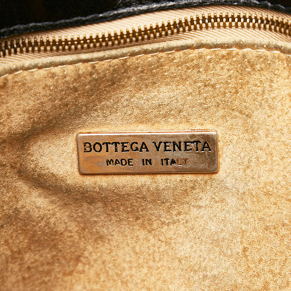 ボッテガヴェネタ イントレチャート ショルダーバッグ ブラック レザー レディース BOTTEGAVENETA 【中古】