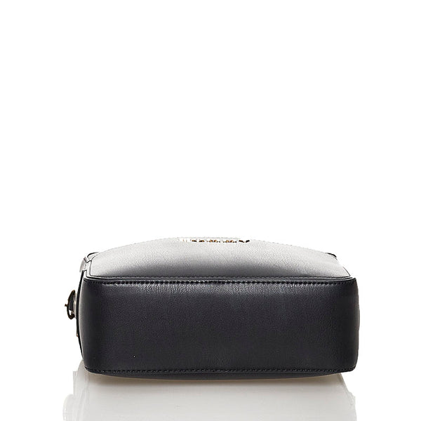 トミーヒルフィガー TOMMYロゴ 斜め掛け ショルダーバッグ AW0AW09047 ブラック レザー キャンバス レディース TOMMY HILFIGER 【中古】