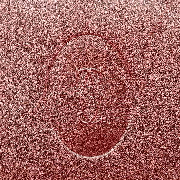 カルティエ マスト 斜め掛け ショルダーバッグ ハンドバッグ 2way ボルドー レザー レディース CARTIER 【中古】