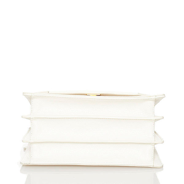 サマンサタバサ フラワー ハンドバッグ ホワイト アイボリー レザー レディース Samantha Thavasa 【中古】