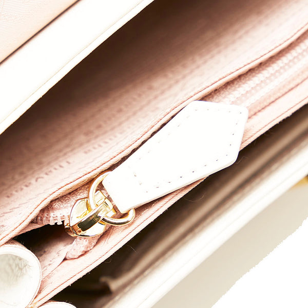 サマンサタバサ フラワー ハンドバッグ ホワイト アイボリー レザー レディース Samantha Thavasa 【中古】