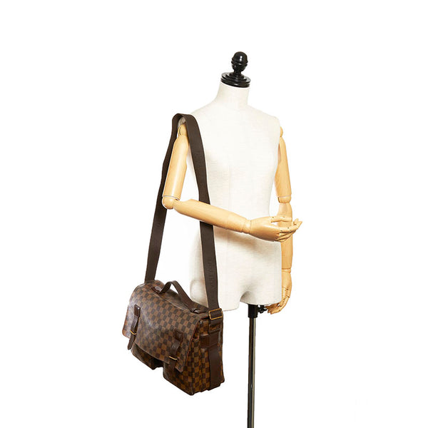 ルイ ヴィトン ダミエ ブロードウェイ ショルダーバッグ N42270 ブラウン PVC レザー メンズ LOUIS VUITTON 【中古】